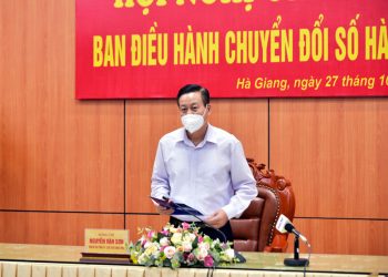 Giao ban Ban điều hành chuyển đổi số tỉnh Hà Giang