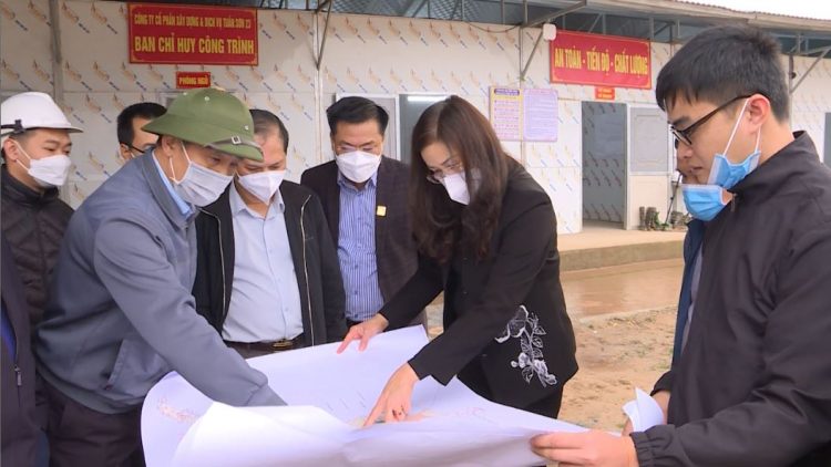 Phó Chủ tịch UBND tỉnh Hà Thị Minh Hạnh kiểm tra tiến độ một số dự án công trình
