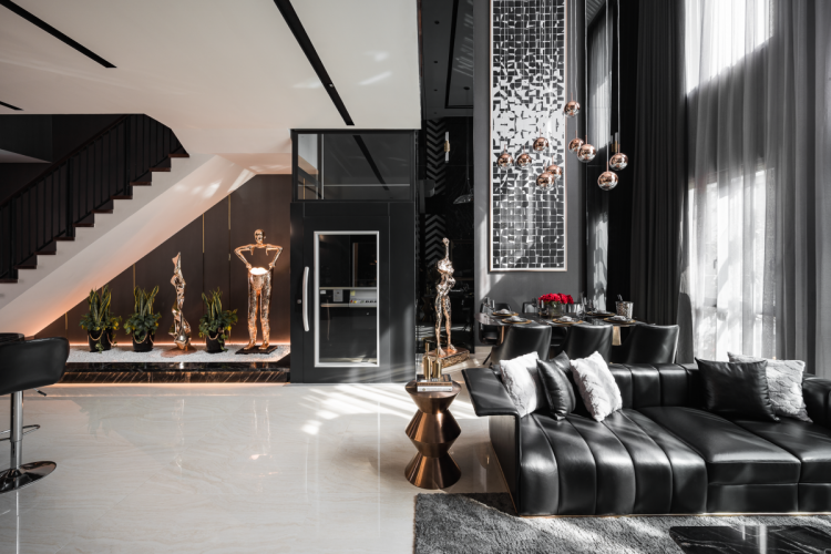 Biệt thự phong cách đen trắng