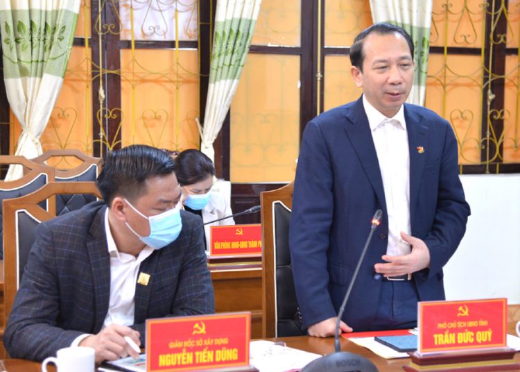Đoàn công tác của BTV Tỉnh ủy làm việc với BTV Thành ủy Hà Giang