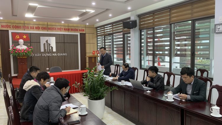 Đoàn công tác Tập đoàn Nam Cường Hà Nội làm việc với Sở Xây dựng Hà Giang
