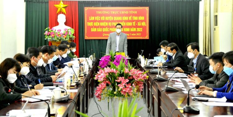 “Quang Bình cần tập trung triển khai nhiệm vụ xây dựng huyện Nông thôn mới”