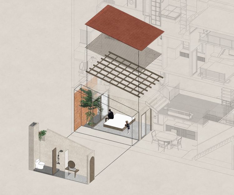 H House được tạo nên với mục tiêu hiện diện cho tinh thần sống hài hòa cùng thiên nhiên, đồng thời phá bỏ sự ngột ngạt thường thấy ở những ngôi nhà ống tại các đô thị lớn.