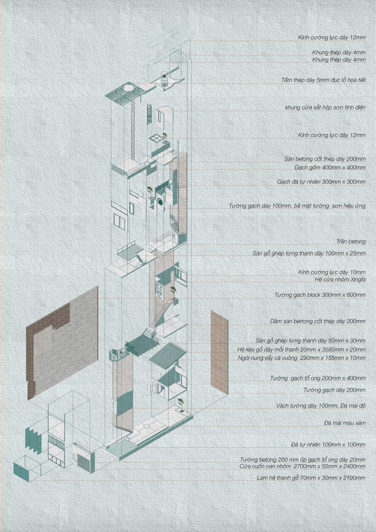 H House được tạo nên với mục tiêu hiện diện cho tinh thần sống hài hòa cùng thiên nhiên, đồng thời phá bỏ sự ngột ngạt thường thấy ở những ngôi nhà ống tại các đô thị lớn.
