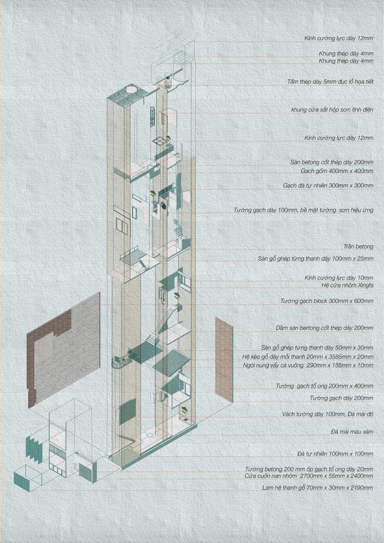 H House được tạo nên với mục tiêu hiện diện cho tinh thần sống hài hòa cùng thiên nhiên, đồng thời phá bỏ sự ngột ngạt thường thấy ở những ngôi nhà ống tại các đô thị lớn.
