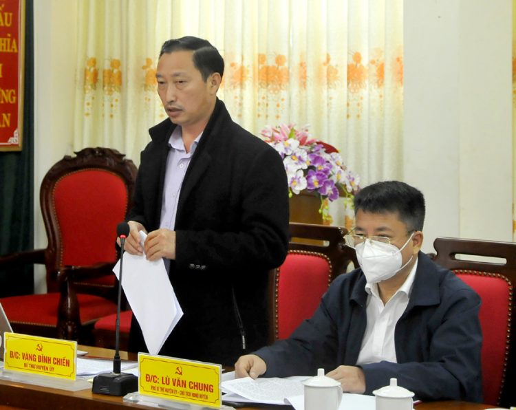 Chủ tịch UBND tỉnh Nguyễn Văn Sơn làm việc với BTV Huyện ủy Hoàng Su Phì