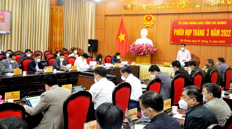 UBND tỉnh họp phiên tháng 3
